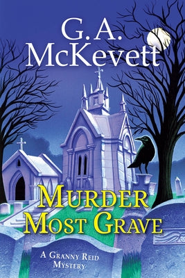 Paperback of Murder Most Grave by Kensington Cozies featuring a dark, mysterious cover with spooky illustrations and title text.