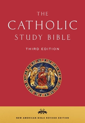 Catholic Study Bible-NAB by Oxford University Press, USA, open to a page showing biblical text and study notes.